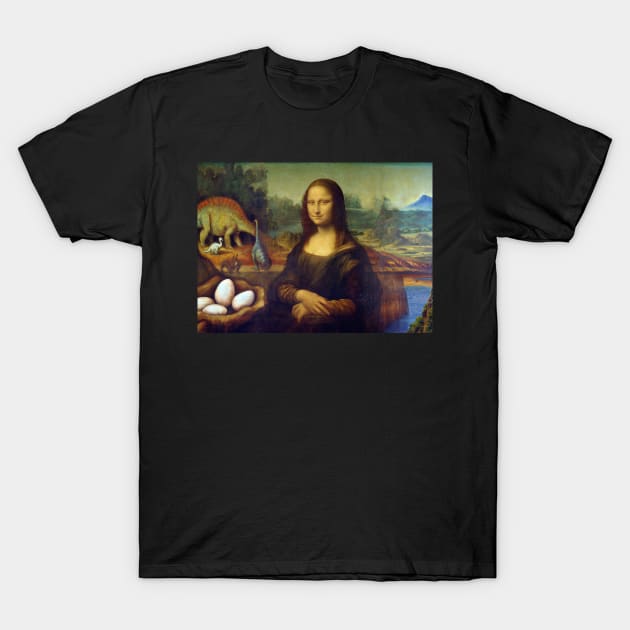 Jurassic Mona Lisa T-Shirt by Nordur Designs